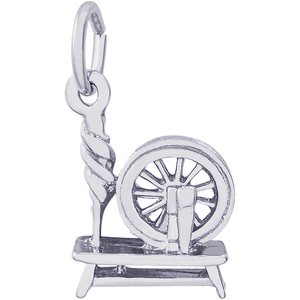 Spinning Wheel Charm Silver - 10-0470