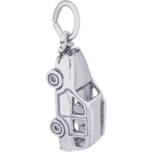 Sport Utility Vehicle Truck Charm White Gold - 10-8237