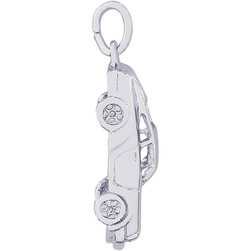 Sports Car Charm White Gold - 10-2984
