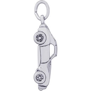 Sports Car Charm White Gold - 10-4090