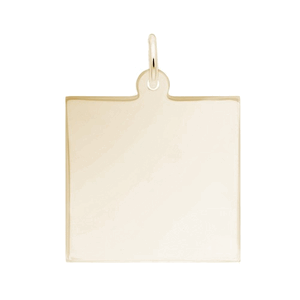 Rembrandt Square Disc Charm - Silver - 10-1010-0-SS