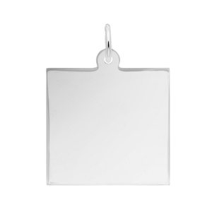 Rembrandt Square Disc Charm - Silver - 10-1010-0-SS