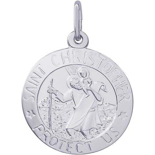 St. Christopher Charm White Gold - 10-0590