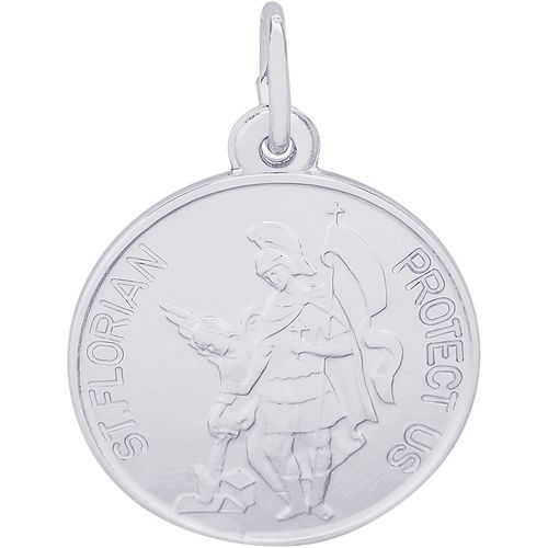St. Florian Charm White Gold - 10-6303