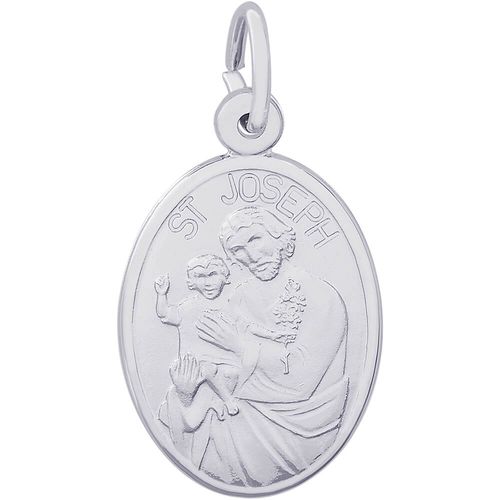 St. Joseph Charm White Gold - 10-3389