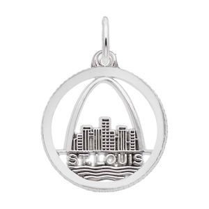 St. Louis Arch Charm White Gold - 10-5568