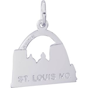 St. Louis Arch Charm White Gold - 10-4699