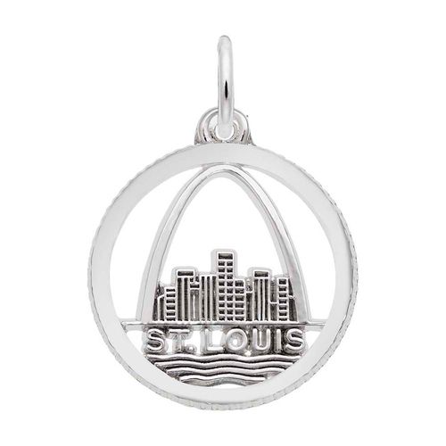 St. Louis Arch Charm White Gold - 10-5568