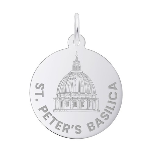 Rembrandt St. Peter's Basilica Disc Charm Sterling Silver - 10-1111-0-ss