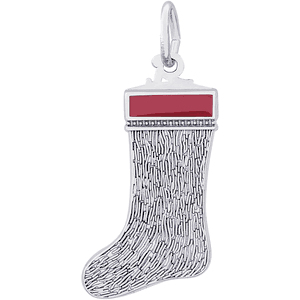 Stocking Charm-White Gold - 10-8126