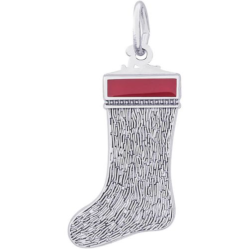 Stocking Charm-White Gold - 10-8126