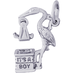 Stork Boy Charm  - 10-1251