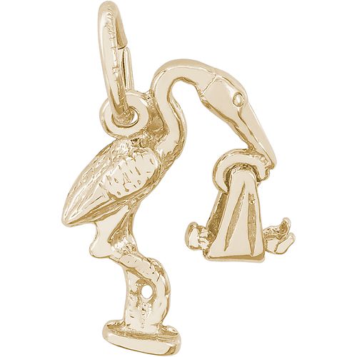 Stork Charm 14K Gold - 10-0564