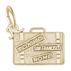 Rembrandt Suitcase Charm Gold Plated - 10-3713-0-gp