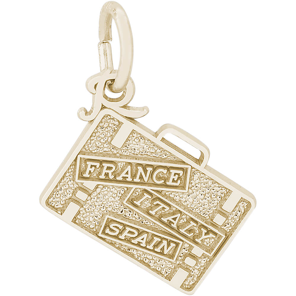 108302gp Suitcase CharmGold Plated 108302