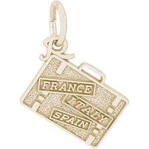 Suitcase Charm-Gold Plated - 10-8302