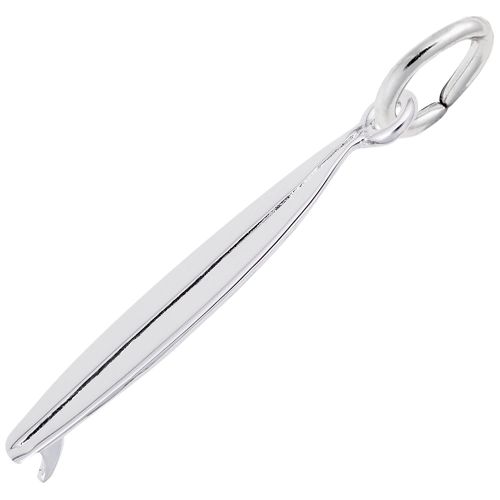 Surfboard Charm White Gold - 10-2359