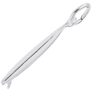 Surfboard Charm White Gold - 10-2359