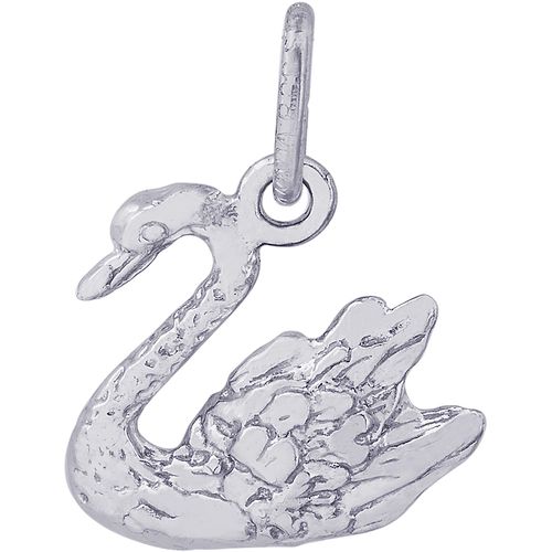 Swan Charm White Gold - 10-1578