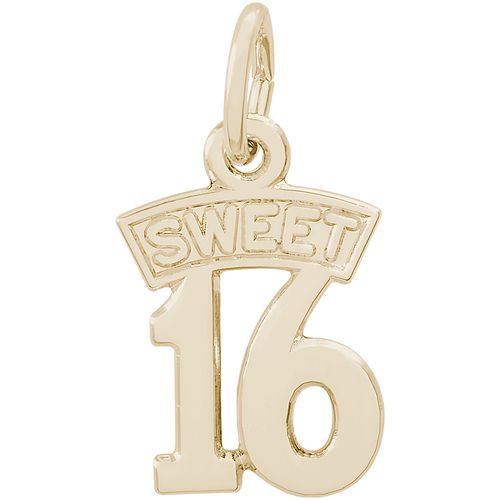 Sweet 16 Charm Gold Plated - 10-0681