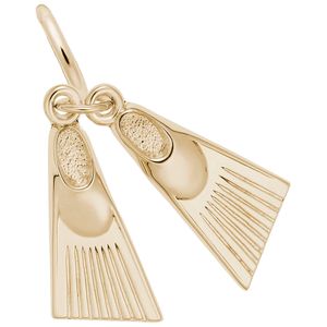 Swim Fins Charm Gold Plated - 10-0764
