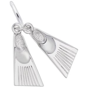 Swim Fins Charm Silver - 10-0764