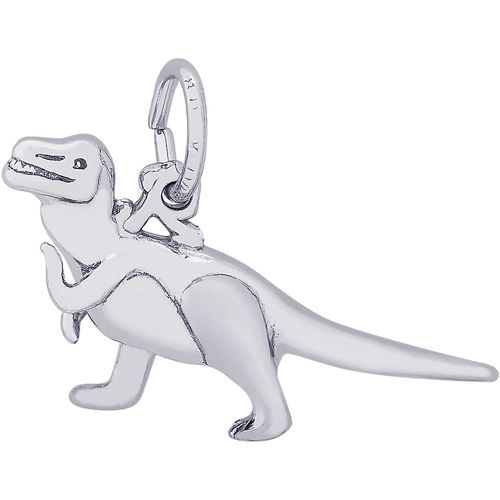 T-Rex Dinosour Charm White Gold - 10-2940