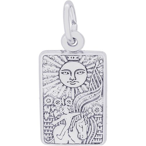 Tarot Card Charm White Gold - 10-3507