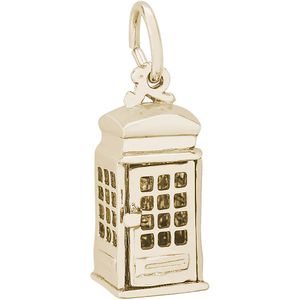 Telephone Booth Charm 10K Gold - 10-3620