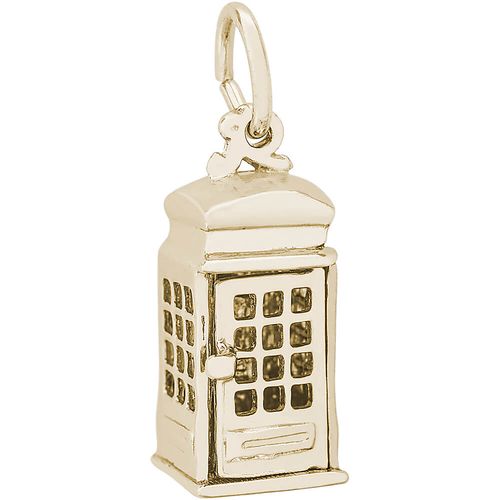 Telephone Booth Charm Gold Plated - 10-3620