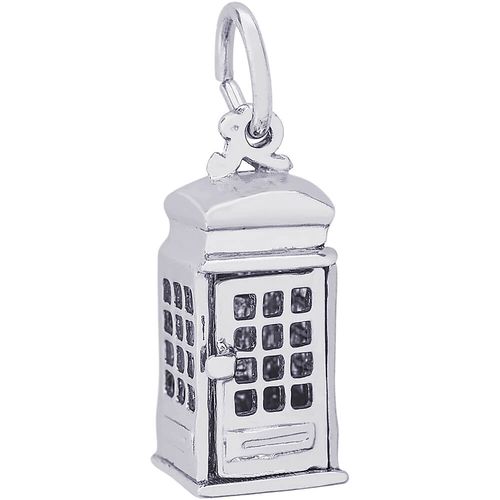 Telephone Booth Charm Silver - 10-3620
