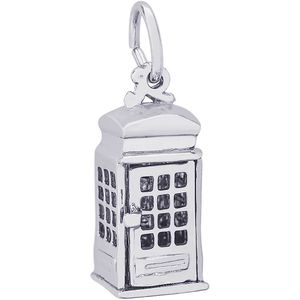 Telephone Booth Charm Silver - 10-3620