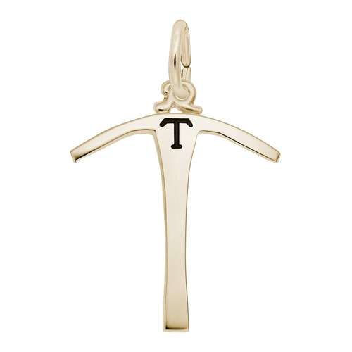 Rembrandt Telluride Miners Pick W/black Charm - Gold Plated - 10-8454-0-GP