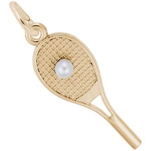 Tennis Racquet Charm Gold Plated - 10-3947