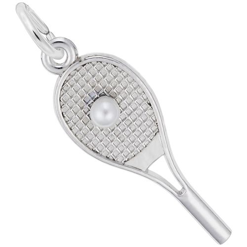 Tennis Racquet Charm Silver - 10-3947