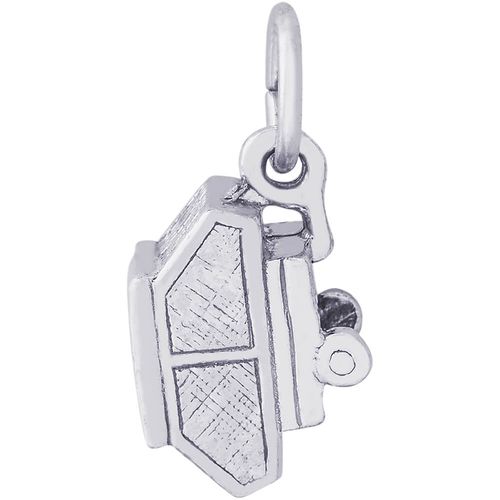 Tent Trailer Charm White Gold - 10-3169