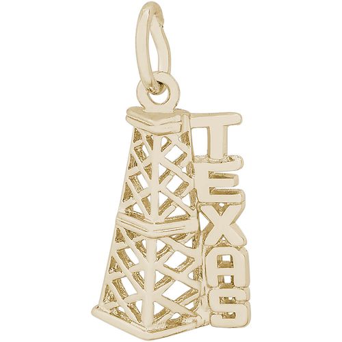 Texas Oil Rig Charm 10K Gold - 10-3651