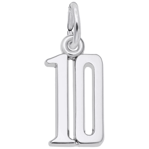 Rembrandt That's My Number Series 10-99, 77 Charm 14k White Gold - 10-1762-77-14kw