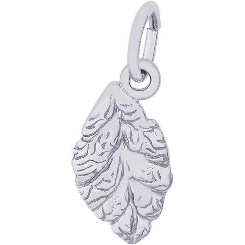 Tobacco Leaf Charm Silver - 10-5574
