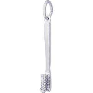 Tooth Brush Charm Silver - 10-3899