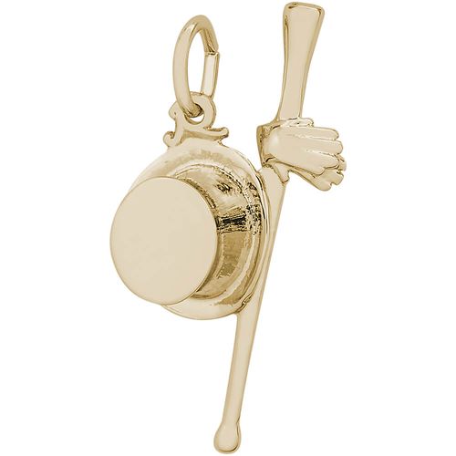 Top Hat and Cane Charm 10K Gold - 10-8100