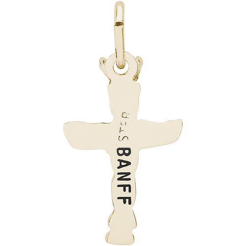 Totem Pole Banff Charm Gold Plated - 10-0131-3