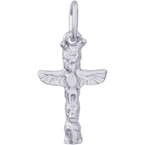 Totem Pole Charm White Gold - 10-0131