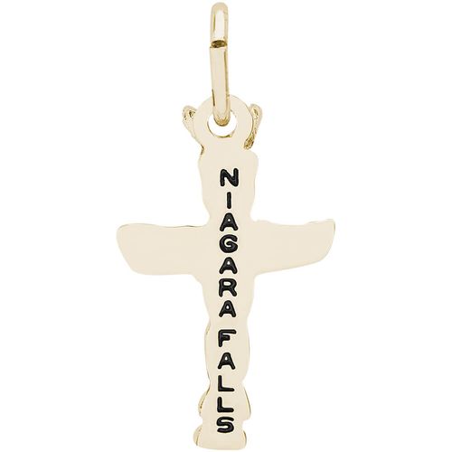 Totem Pole Niagara Falls Charm Gold Plated - 10-0131-7