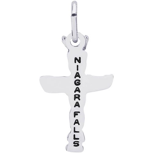 Totem Pole Niagara Falls Charm Silver - 10-0131-7