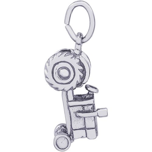 Tractor Charm White Gold - 10-6565