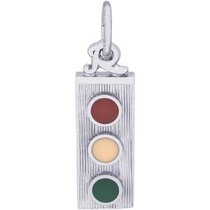 Traffic Light Charm White Gold - 10-8325-wg
