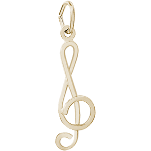 Treble Clef Charm 14K Gold - 10-0292
