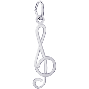 Treble Clef Charm Silver - 10-0292