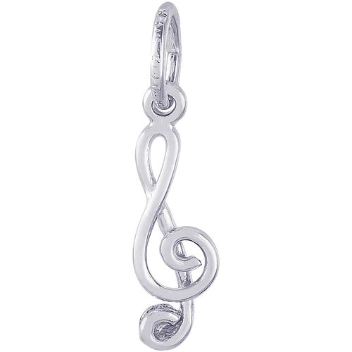 Treble Clef Charm White Gold - 10-0291
